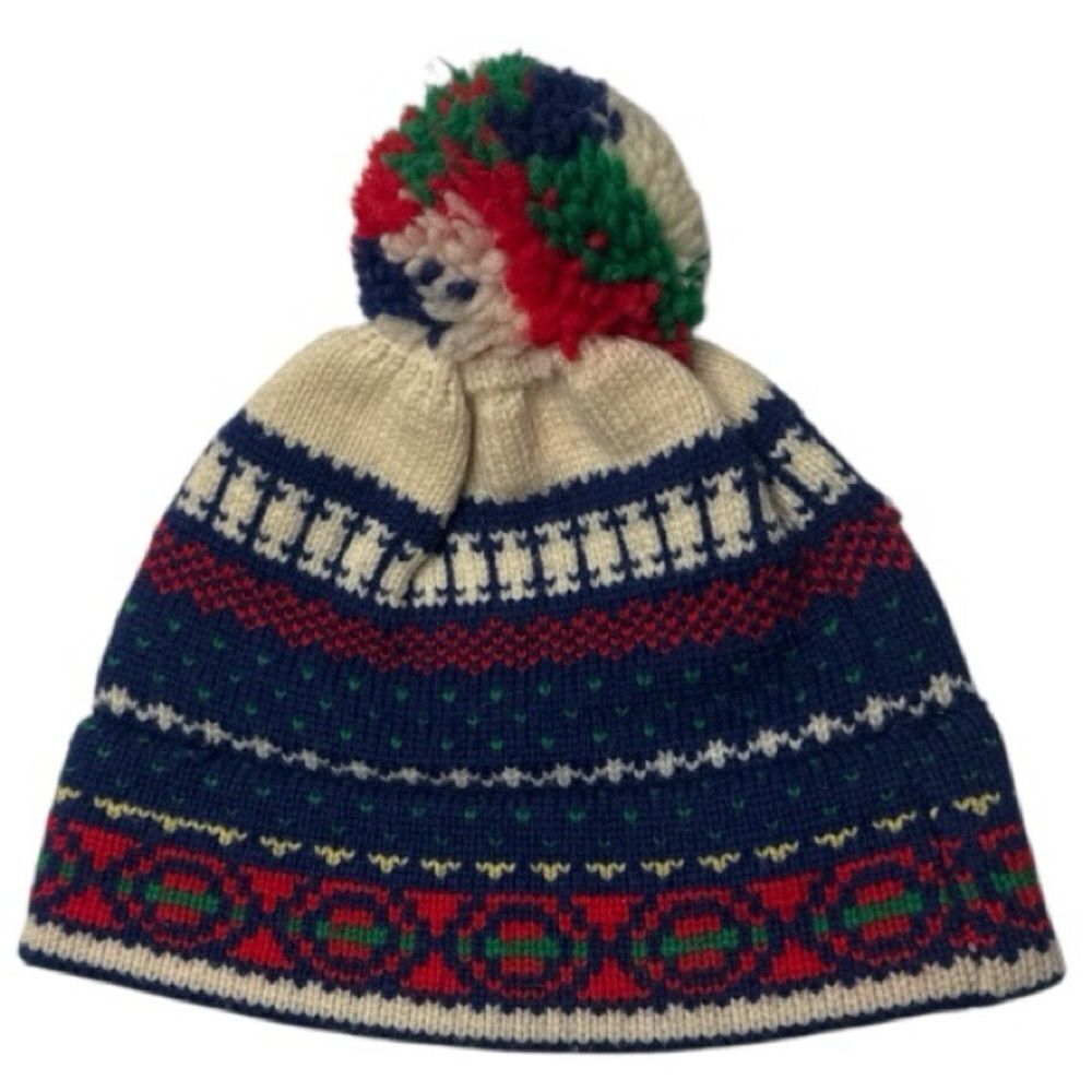 Vintage L.Quest Smith 1970’s 100% Wool Pom Pom Hat.